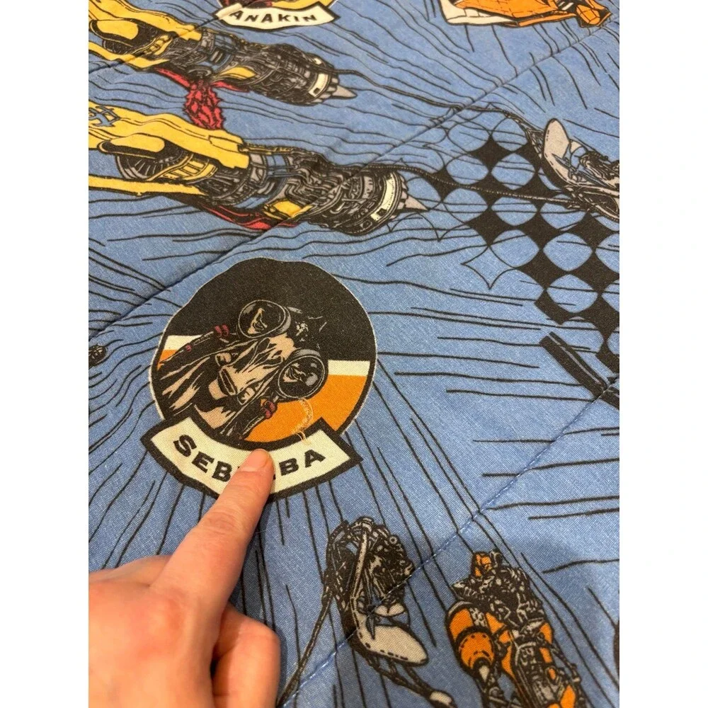 Star Wars VTG Y2K twin comforter blanket pod racing sebulba anakin skywalker